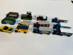 Twelve assorted commercial vehicles