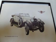 Approximately 50 boxed lithographs of a 1924 Hispano-Suiza