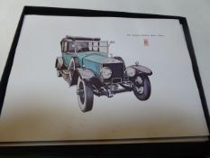 Approximately 50 boxed lithographs of a 1921 Rolls-Royce Silver Ghost,