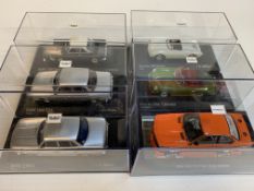 Six various model cars