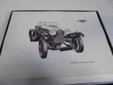 Approximately 50 boxed lithographs of a Bentley 3 litre Speed Model