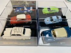 Six various model cars