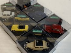 Six various model cars