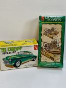 AMT Chevy Fleetline model kit together with a Leonardo Da Vinci self propelled boat