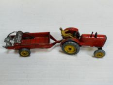 Dinky Toys Massey Harris Tractor and Manure Spreader