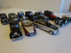Ten assorted Rolls Royce model cars