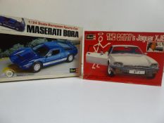 Maserati Bora and The Saint's Jaguar XJS both by Revell;