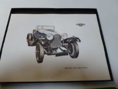 Approximately 50 boxed lithographs of a Bentley 3 litre Speed Model