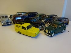 10 assorted model cars