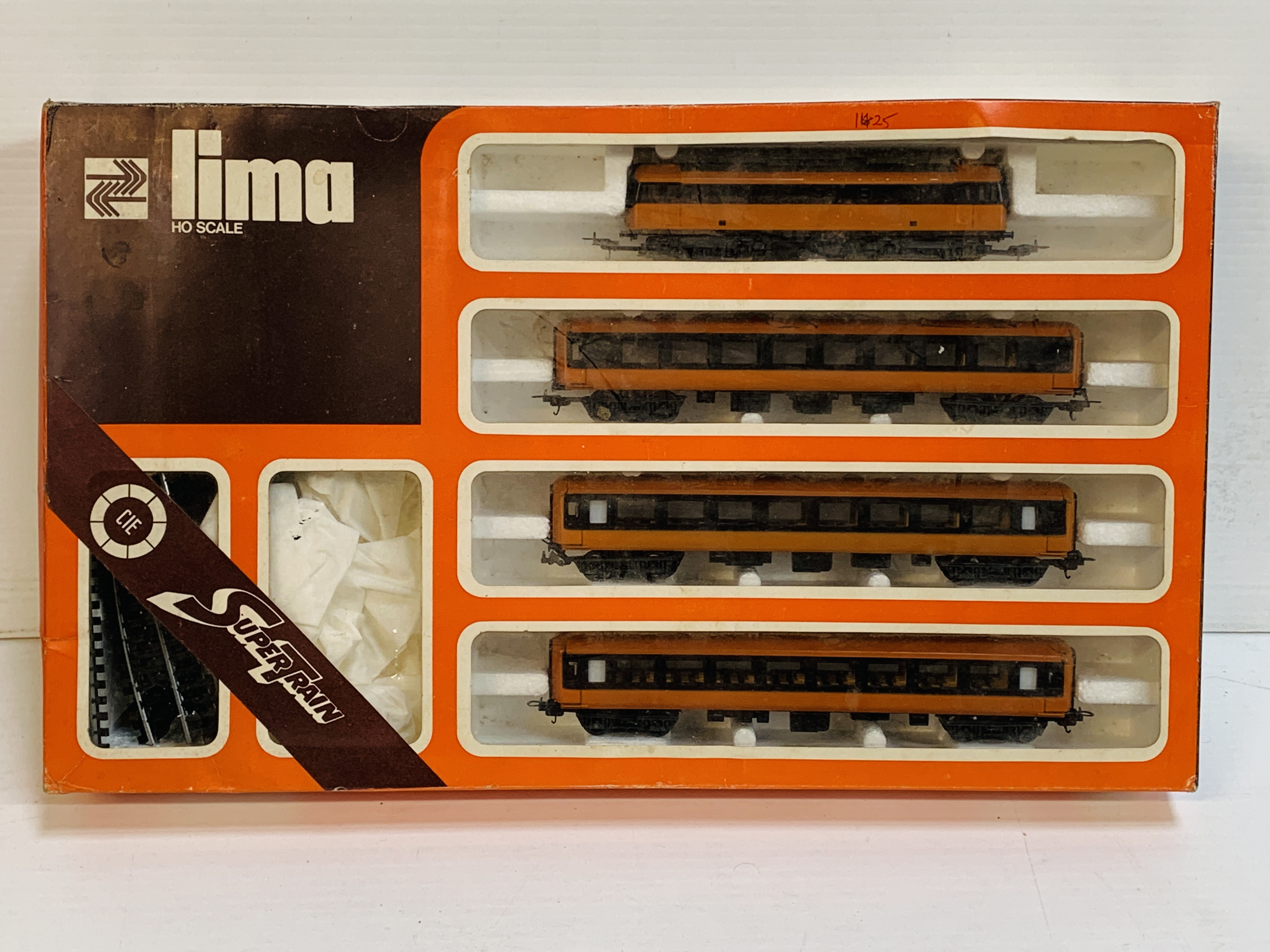 LIMA H0 scale Supertrain set in box.