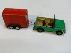 Dinky Toys Land Rover, No. 341 Trailer in original box, and a Horse Trailer