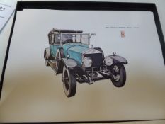 Approximately 50 boxed lithographs of a 1921 Rolls-Royce Silver Ghost,