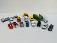 Fifteen various model vehicles