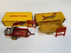 Dinky Toys No.320 Harvest Trailer, and Dinky Toys No.231 Massey Harris Manure Spreader