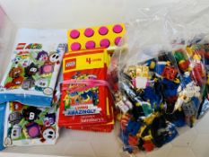 Quantity of Lego mini figures and two boxed sets of Lego