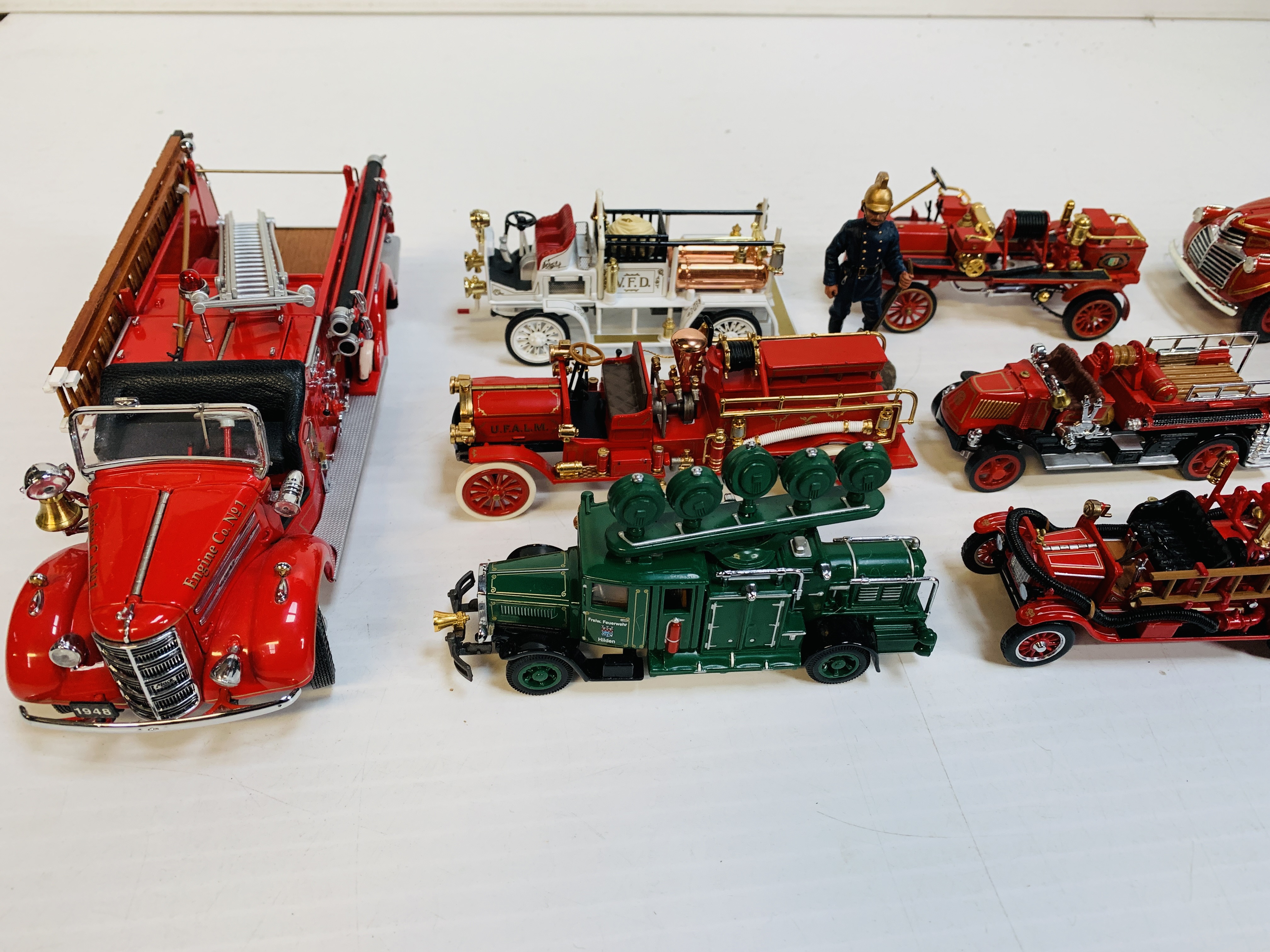 Ten assorted fire fighting vehicles, and a fireman. - Image 3 of 3