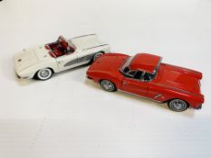 1961 Chevrolet Corvette together with a 1962 ditto