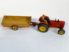 Dinky Toys Massey Harris Tractor and Hay Trailer