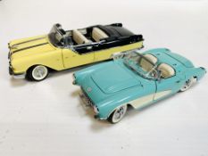 1956 Chevrolet Corvette together with a 1955 Pontiac Star Chief