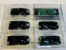 Six various model Aston Martins