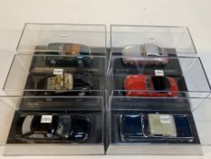 Six various model cars