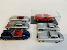 Six various model Mercedes Benz