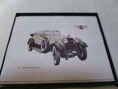 Approximately 50 boxed lithographs of a 1924 Hispano-Suiza