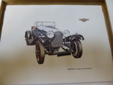 Approximately 50 boxed lithographs of a Bentley 3 litre Speed Model