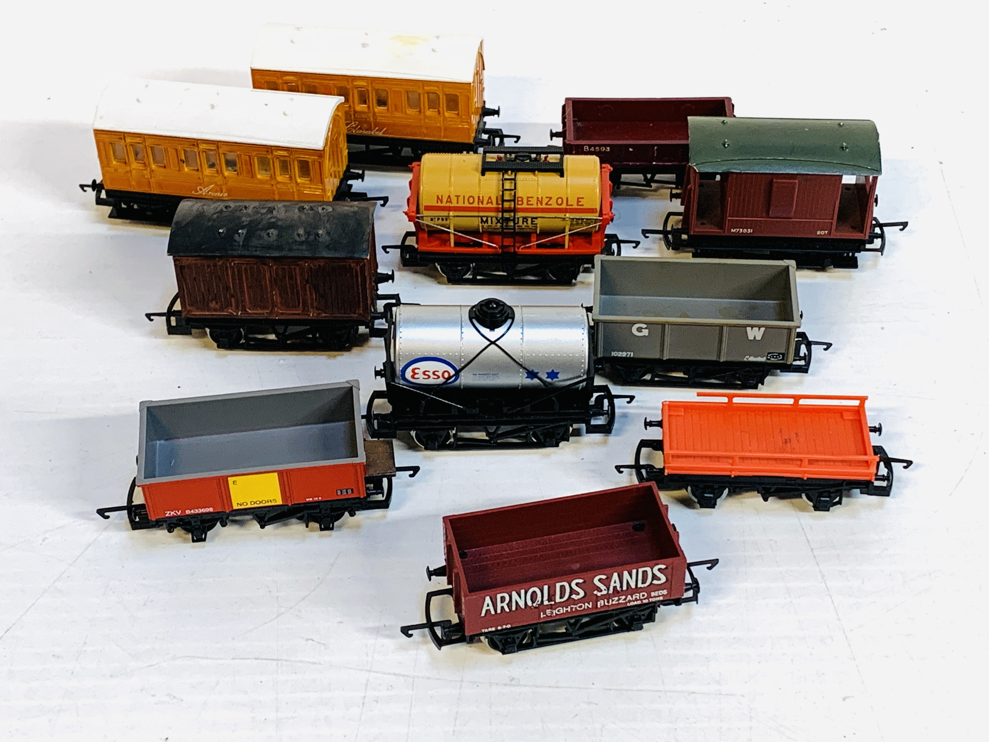 Assorted Tri-ang and Hornby wagons