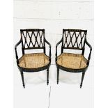 Two Regency style elbow chairs