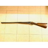 16 bore side by side double barrel shotgun, barrels stamped Gogswell & Harrison Ltd London.