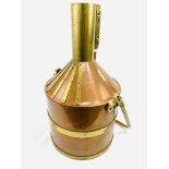 Brass and copper 20 litre petrol measure