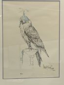 Framed and glazed limited edition print of a bird of prey signed Mark Pearson Cooper