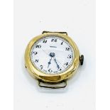 Buren wrist watch with 18ct gold case