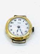 Buren wrist watch with 18ct gold case