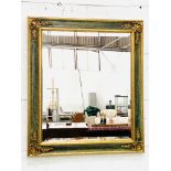 Gilt and painted frame wall mirror