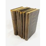 6 leather bound 19th century facsimile reprints of English 16th & 17th century books