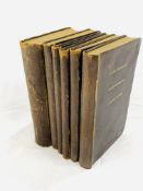 6 leather bound 19th century facsimile reprints of English 16th & 17th century books