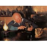 David Shepherd, limited edition print 226/500 "The Clockmender's Cat"