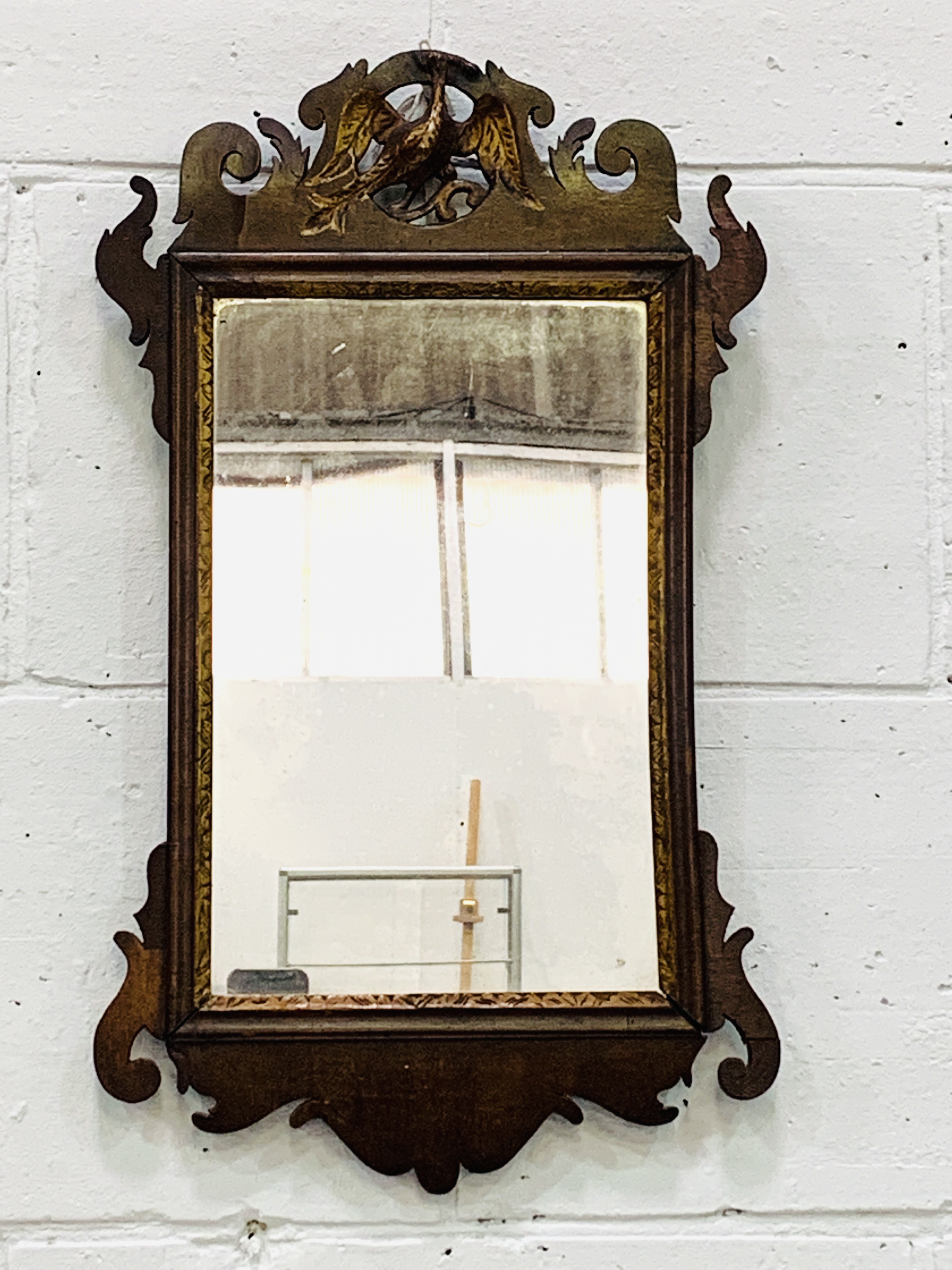 Small Chippendale style wall mirror