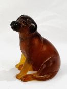 Daum of France coloured glass labrador puppy figurine