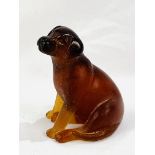 Daum of France coloured glass labrador puppy figurine