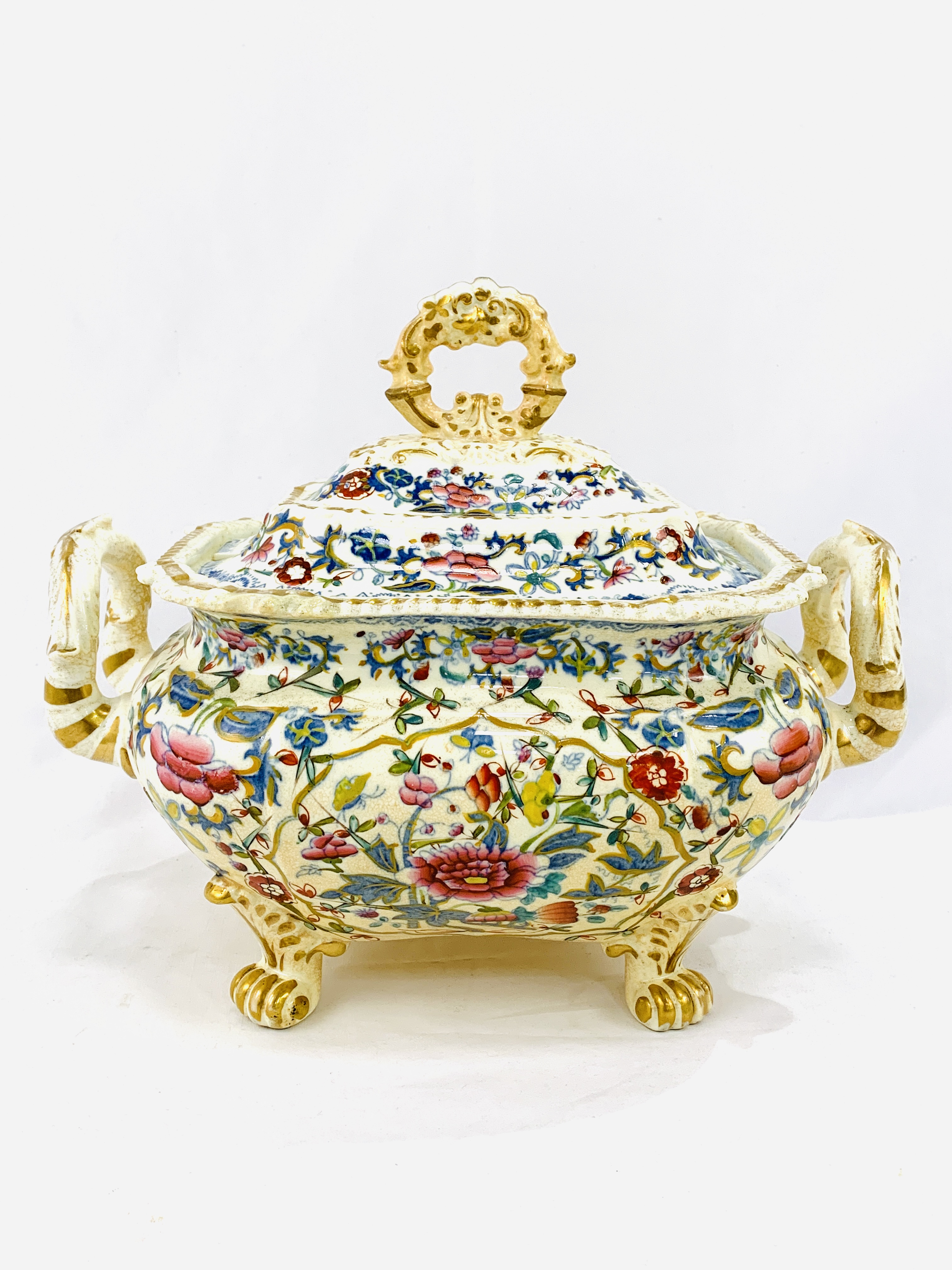 Worcester large covered tureen and two matching bowls - Image 2 of 6