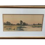 Francis George Fraser (1879-1940), watercolour of a riverside scene
