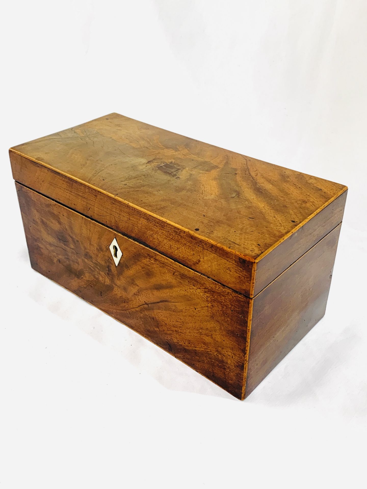 Flame mahogany tea caddy - Image 2 of 4