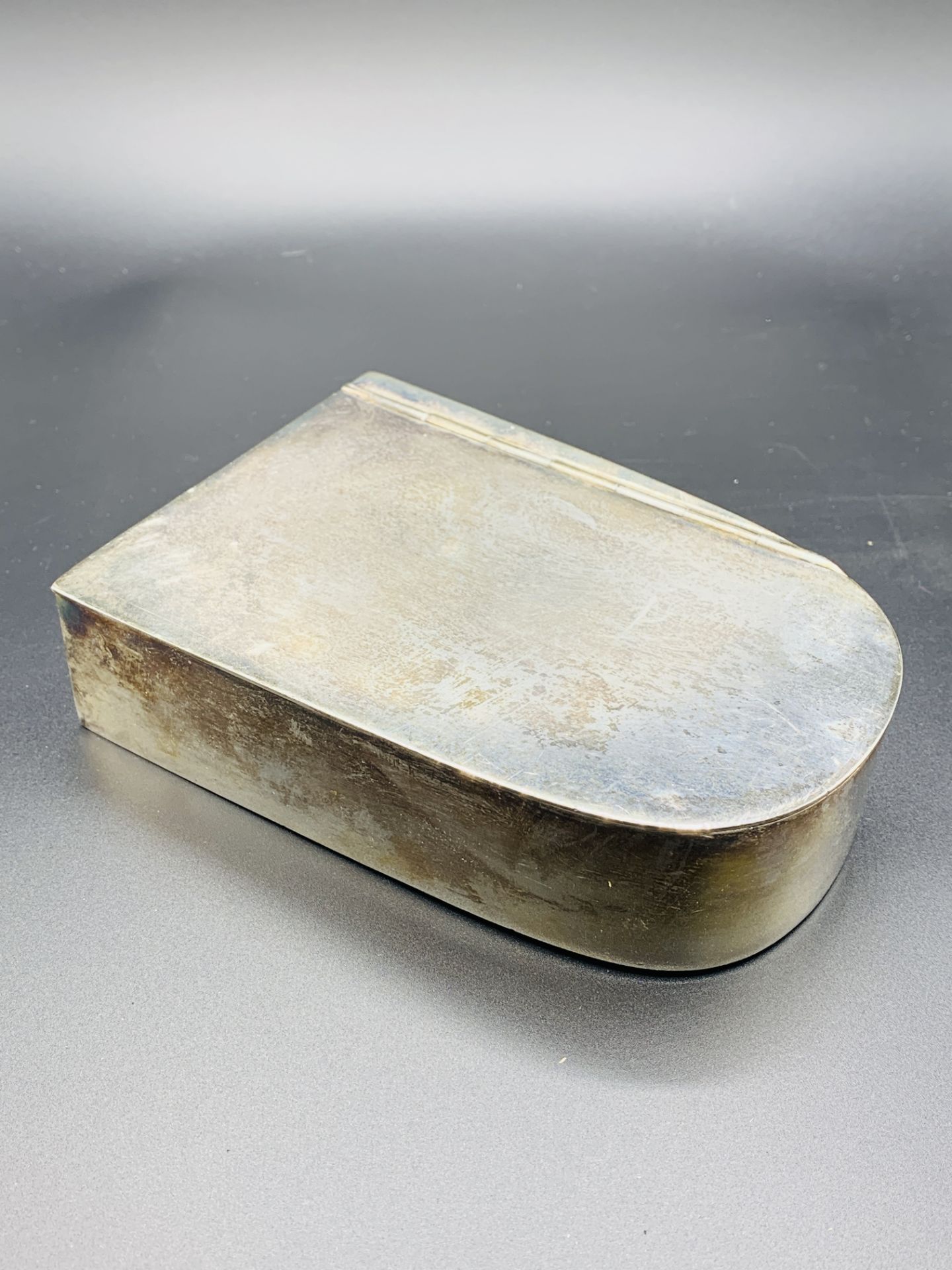 Silver plate dome shaped Hunting sandwich case