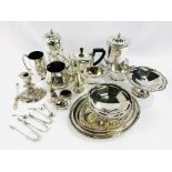 Large quantity of silver plate