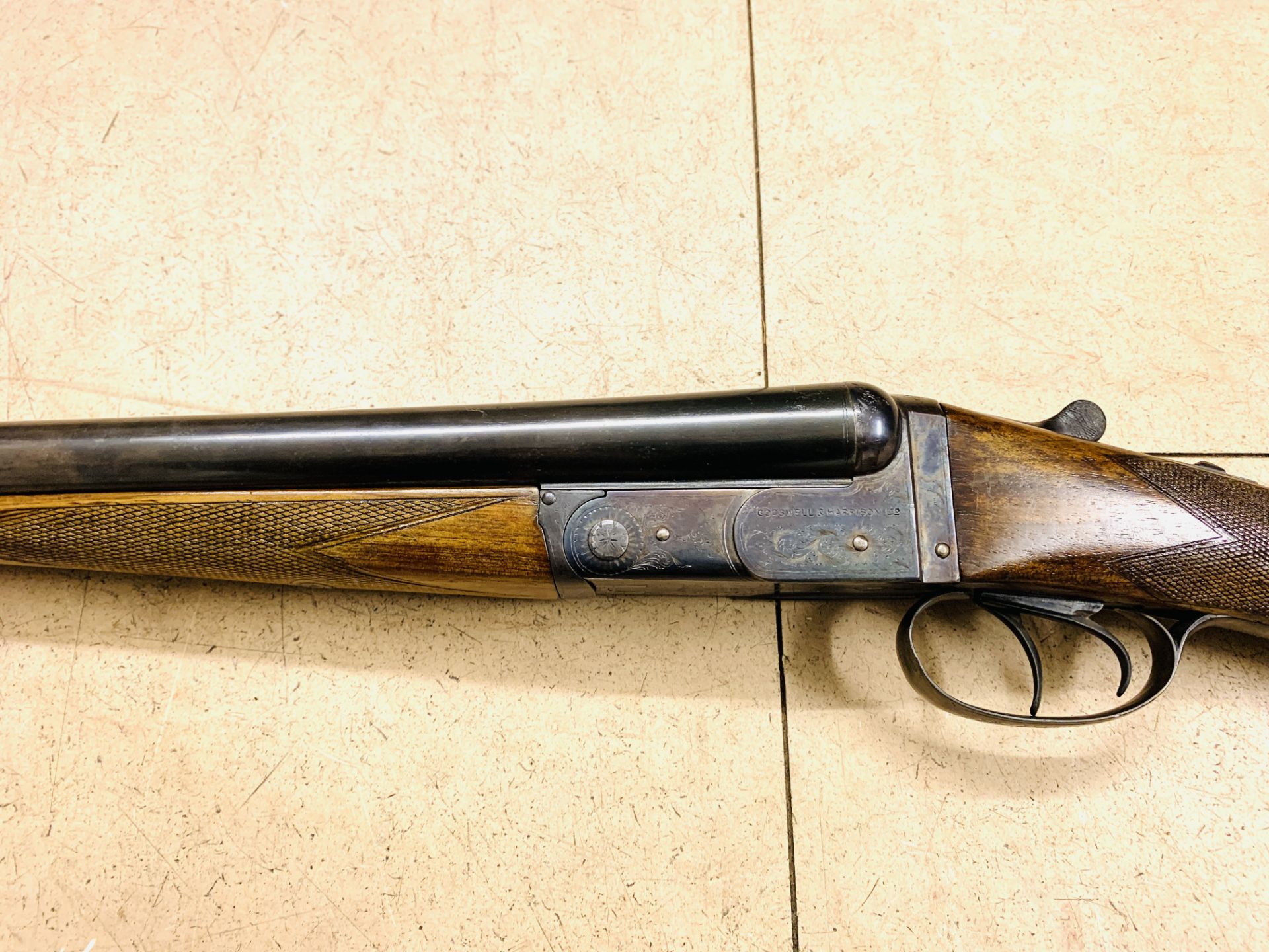 16 bore side by side double barrel shotgun, barrels stamped Gogswell & Harrison Ltd London. - Image 2 of 9