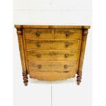 Victorian mahogany veneer Scotch chest of drawers