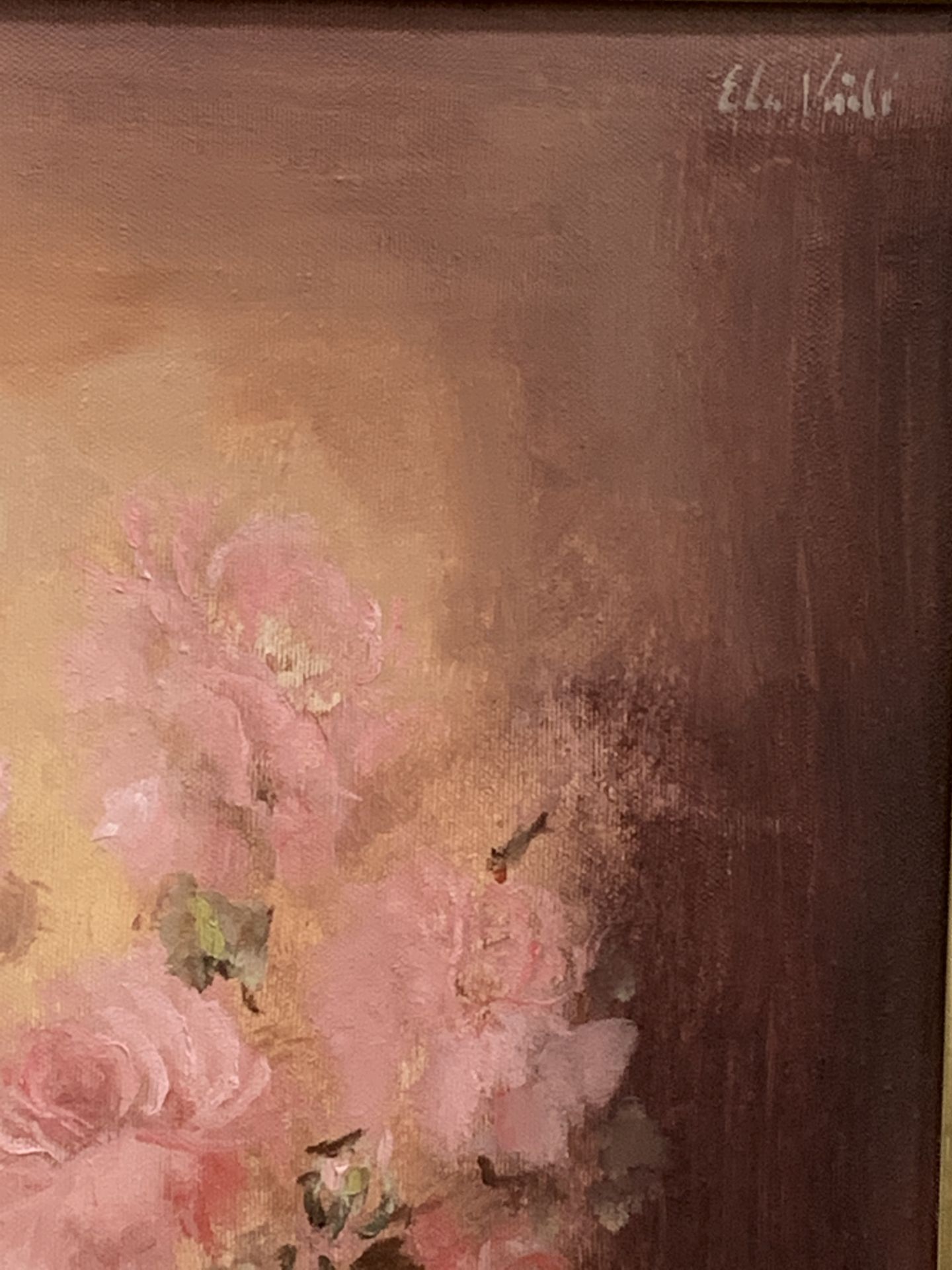 Elio Vitali oil on canvas ""Rose"" - Image 3 of 3